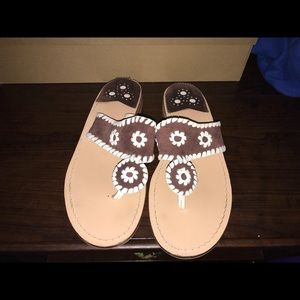 Maroon Jack Rogers sandals